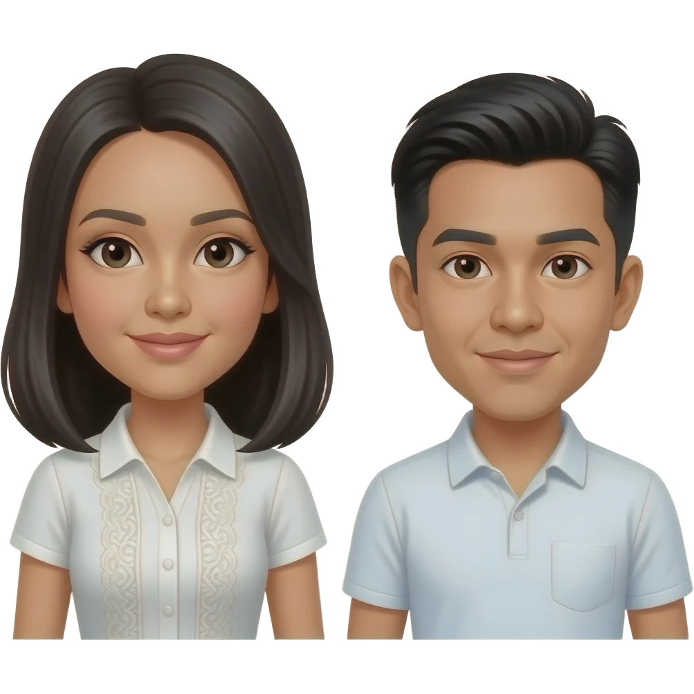 Tall filopino lady short filopino guy emoji