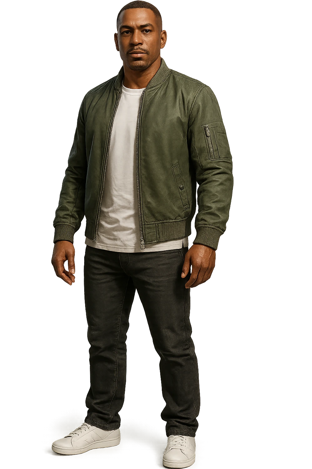 CJ from GTA San Andreas reimagined in GTA5 style, standing in Los Santos, modernized outfit, confident expression, realistic, no background emoji