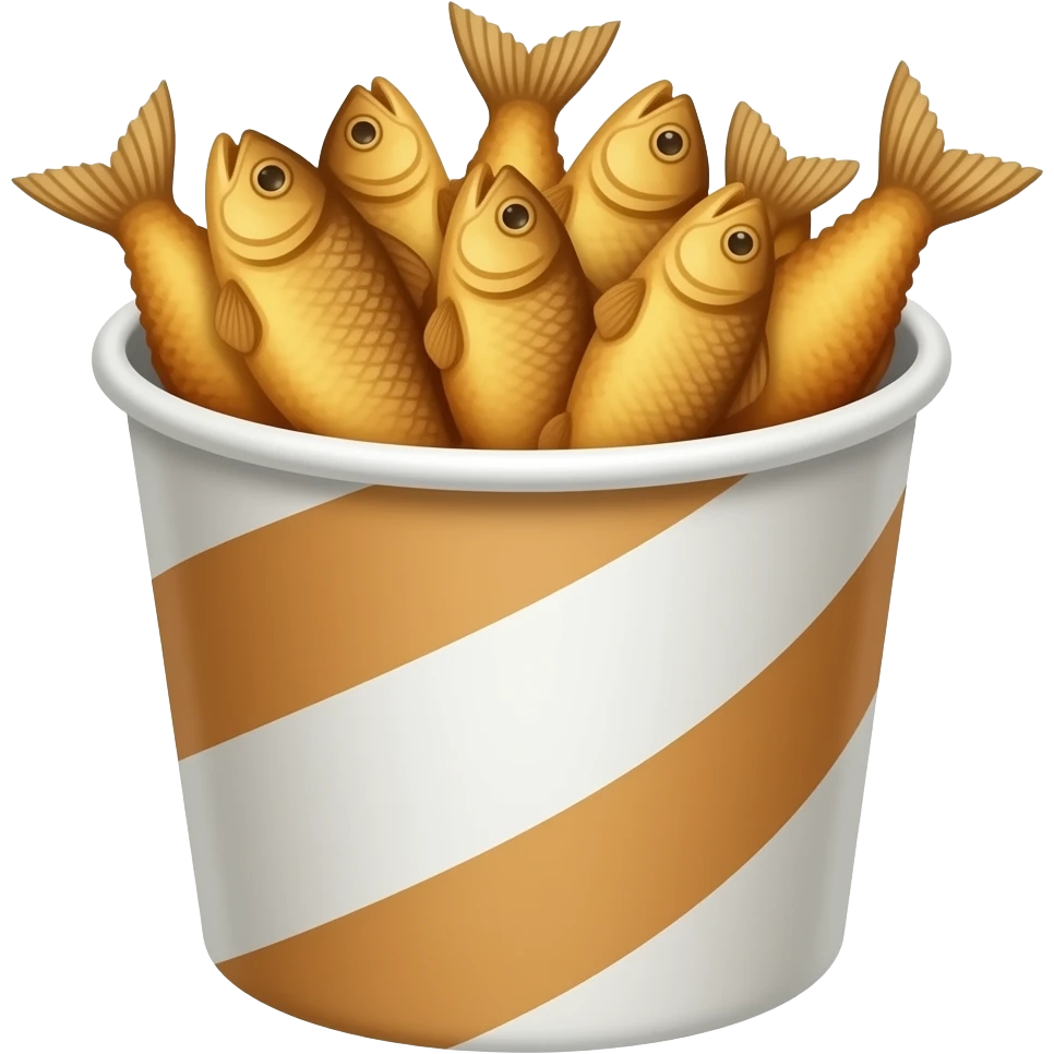 coppo di carta con fritto misto di pesce emoji