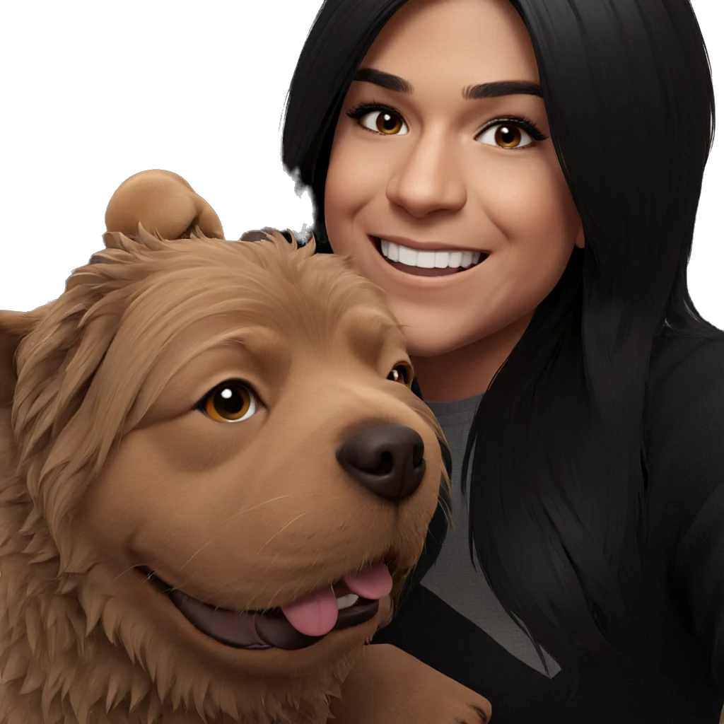 smiling person with dog emoji