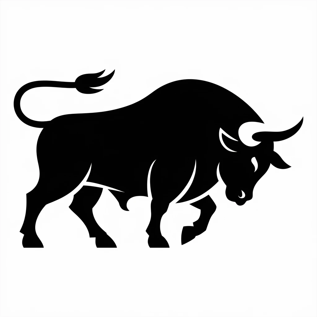 Big bull icon black silhouette emoji
