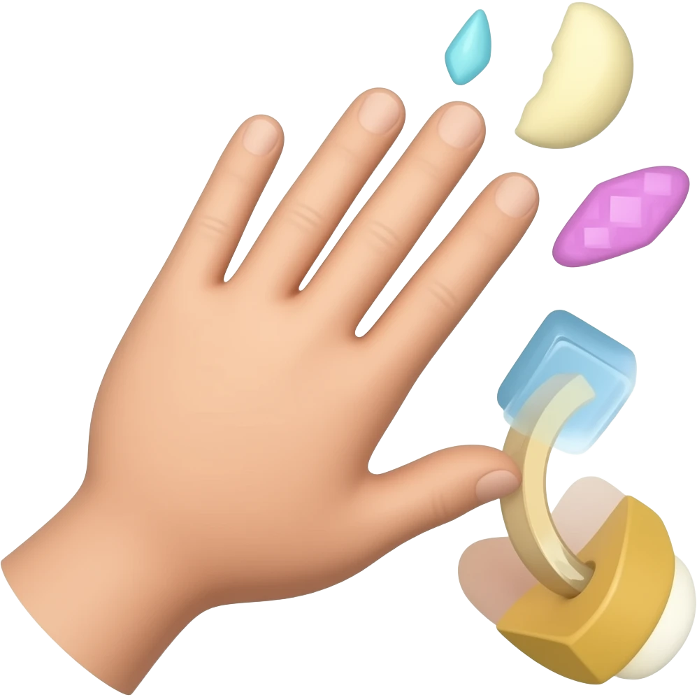 Separating things by hand emoji