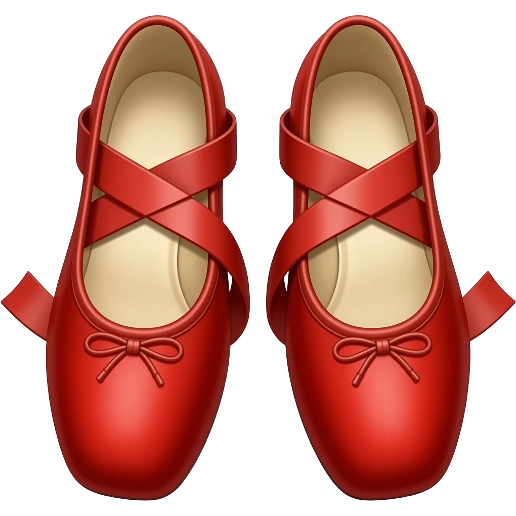 Sparkly Red pointe shoes emoji