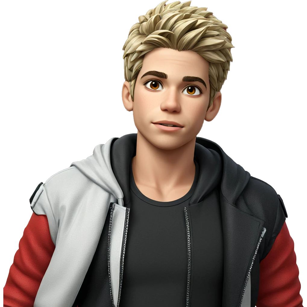 young man in stylish jacket emoji