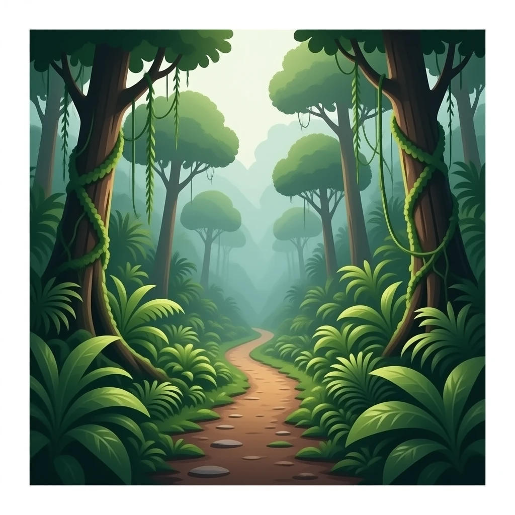 Pathway leading into a Jungle emoji