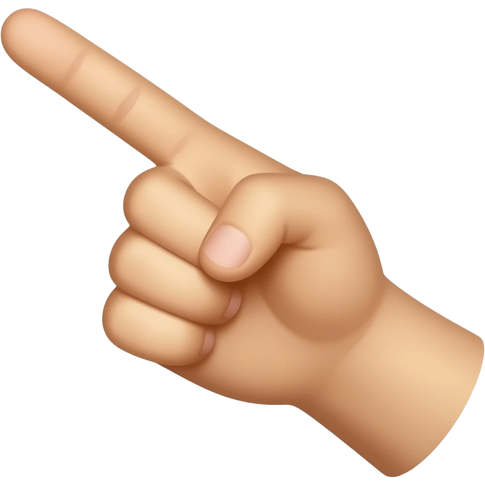 Right hand guns up with index finger and thumb tilt hand  90 degreesupward pointing upward without a gun in the hand emoji