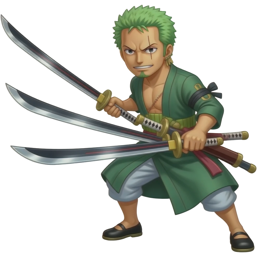Zoro (three swords style) emoji