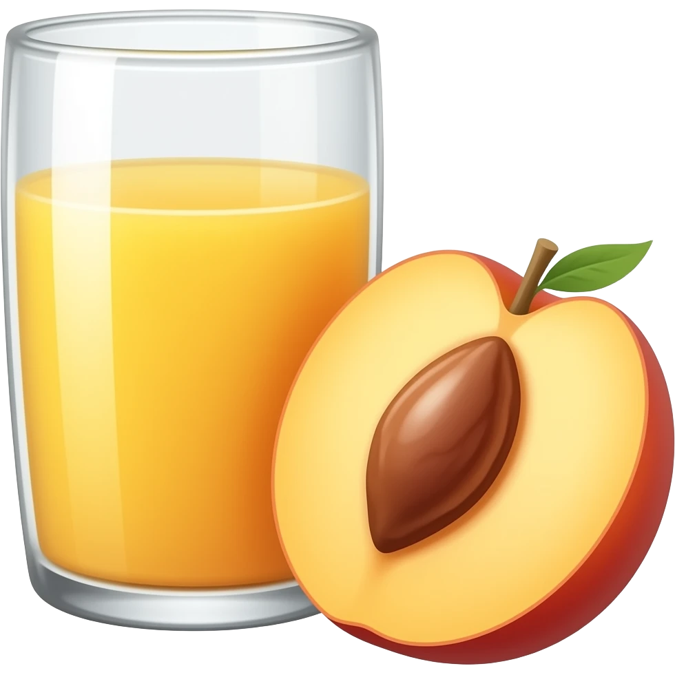 peach juice in glass emoji