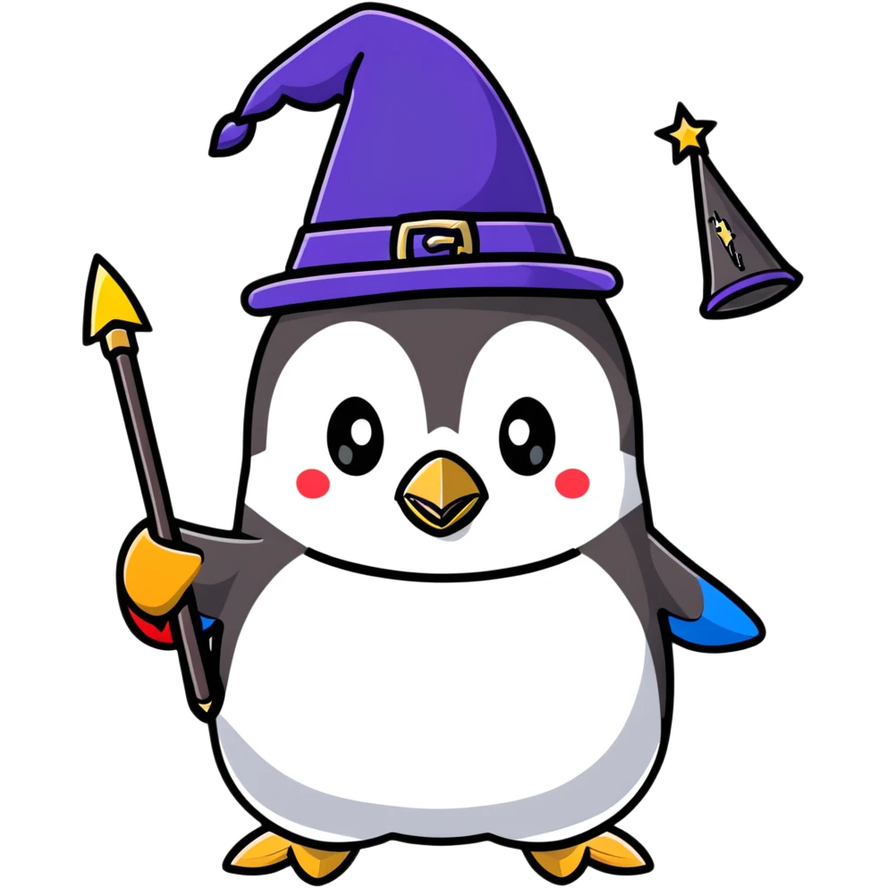 penguin wizard emoji