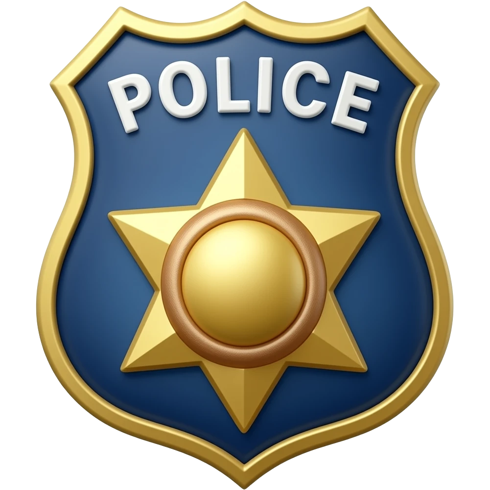 Law enforcement cake emoji