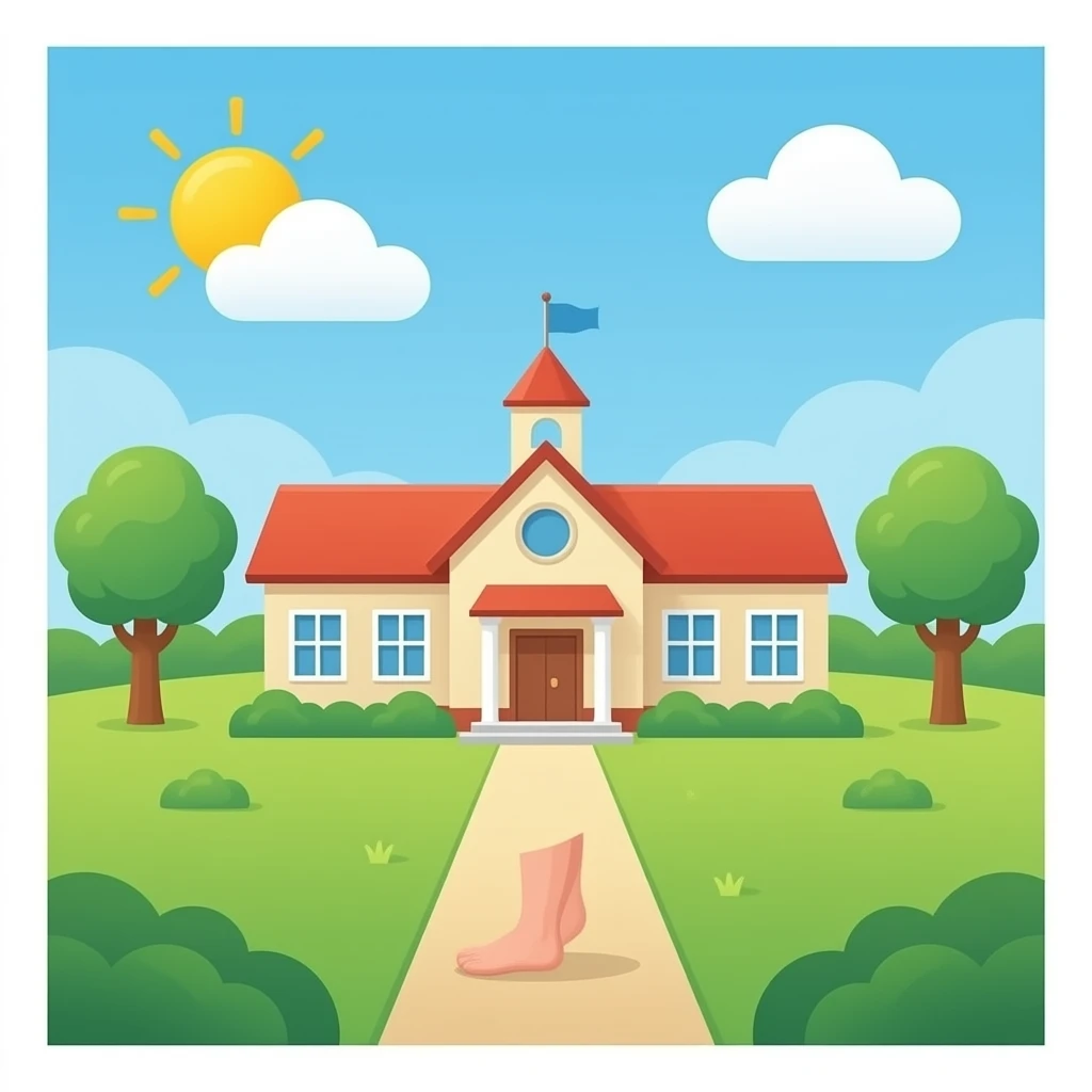 Escuela de pies descalzo emoji