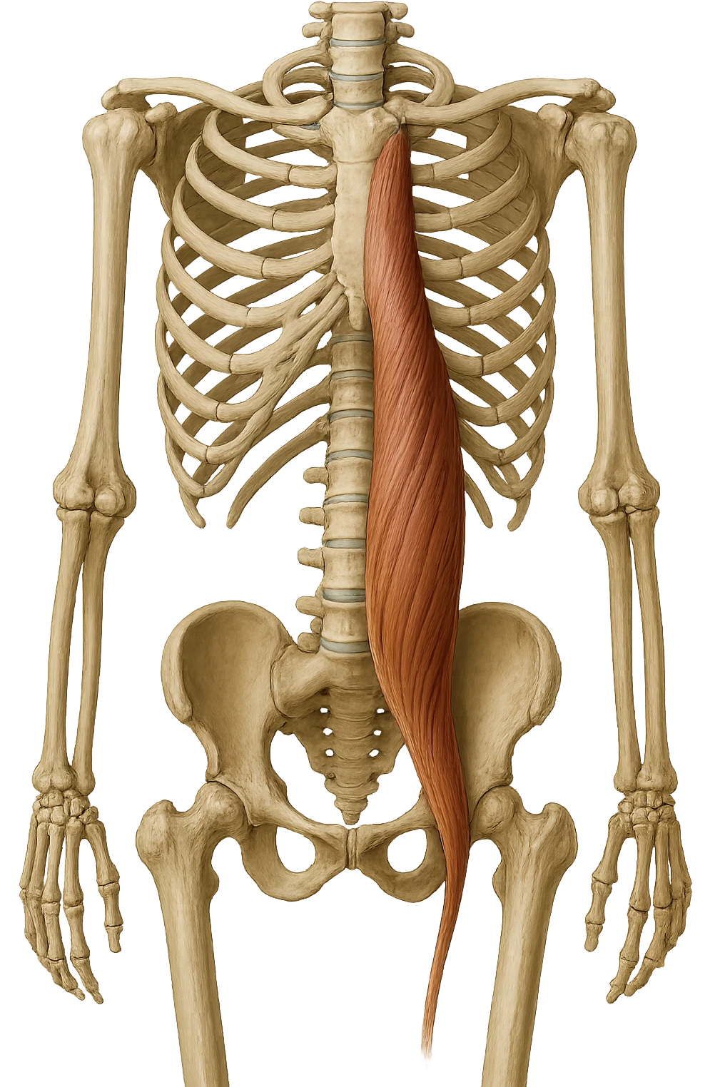 fai un immagine identica che riguarda IL MUSCOLO PSOAS i in evidenza (anatomicO) con colori naturali di un corpo umano. falla iperrealistica anatomica in 4k emoji