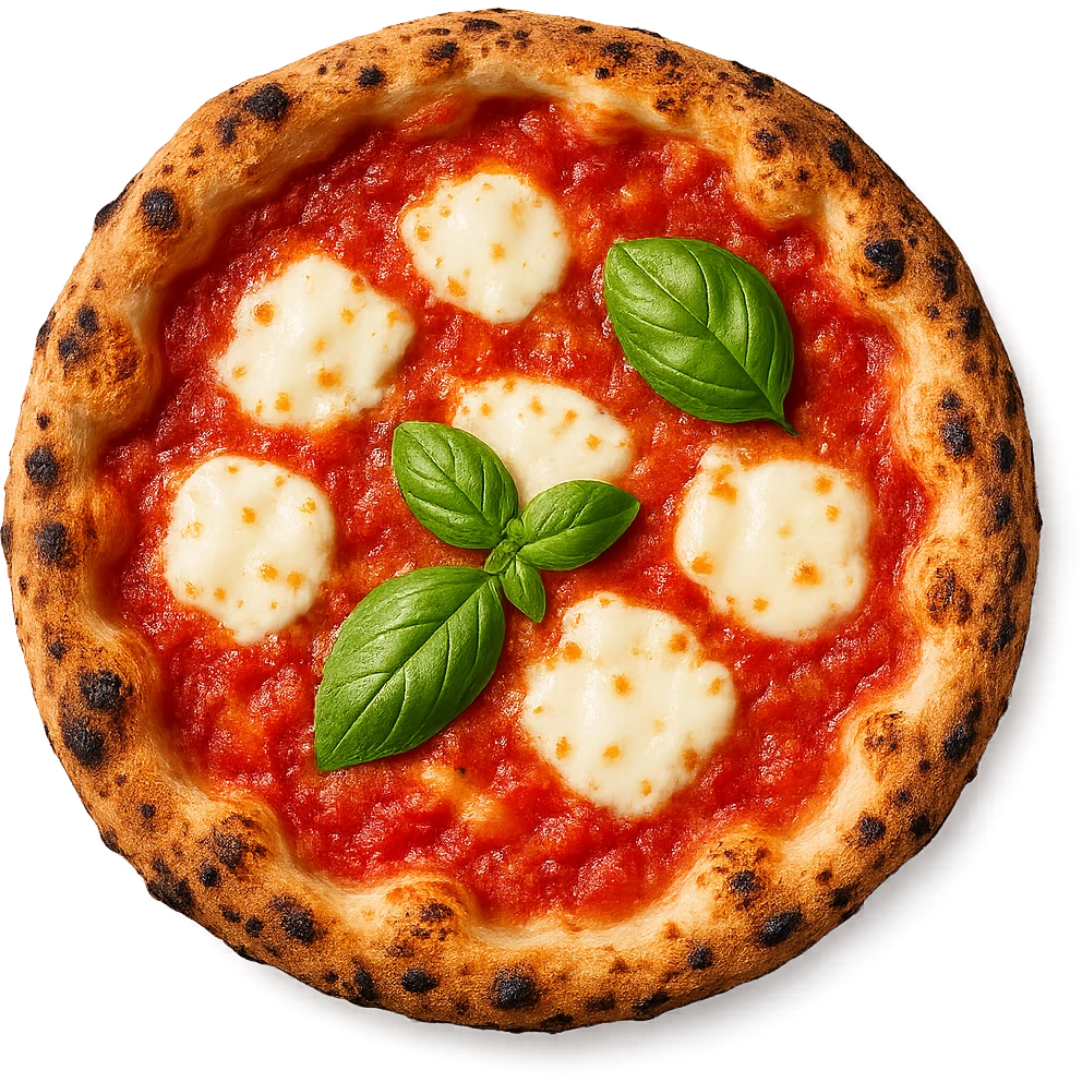 pizza napoletana vista dall'alto emoji