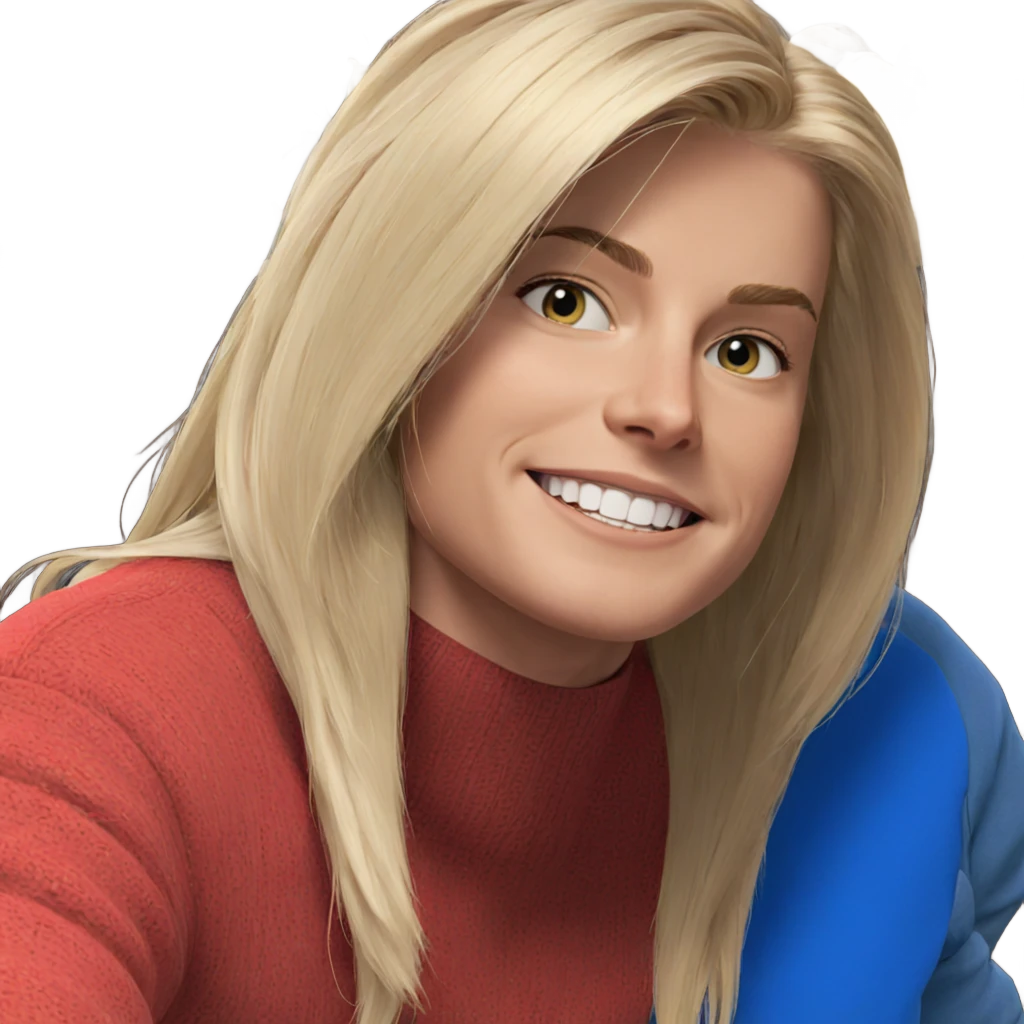 blonde boy with sweater smile emoji