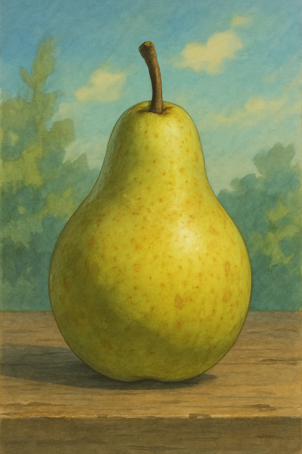 a realistic pear emoji
