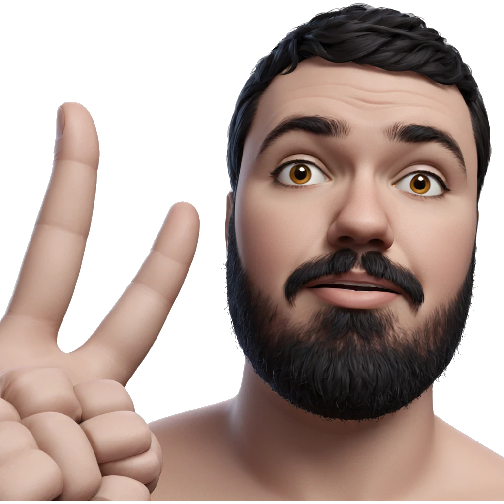 realistic portrait of a male emoji