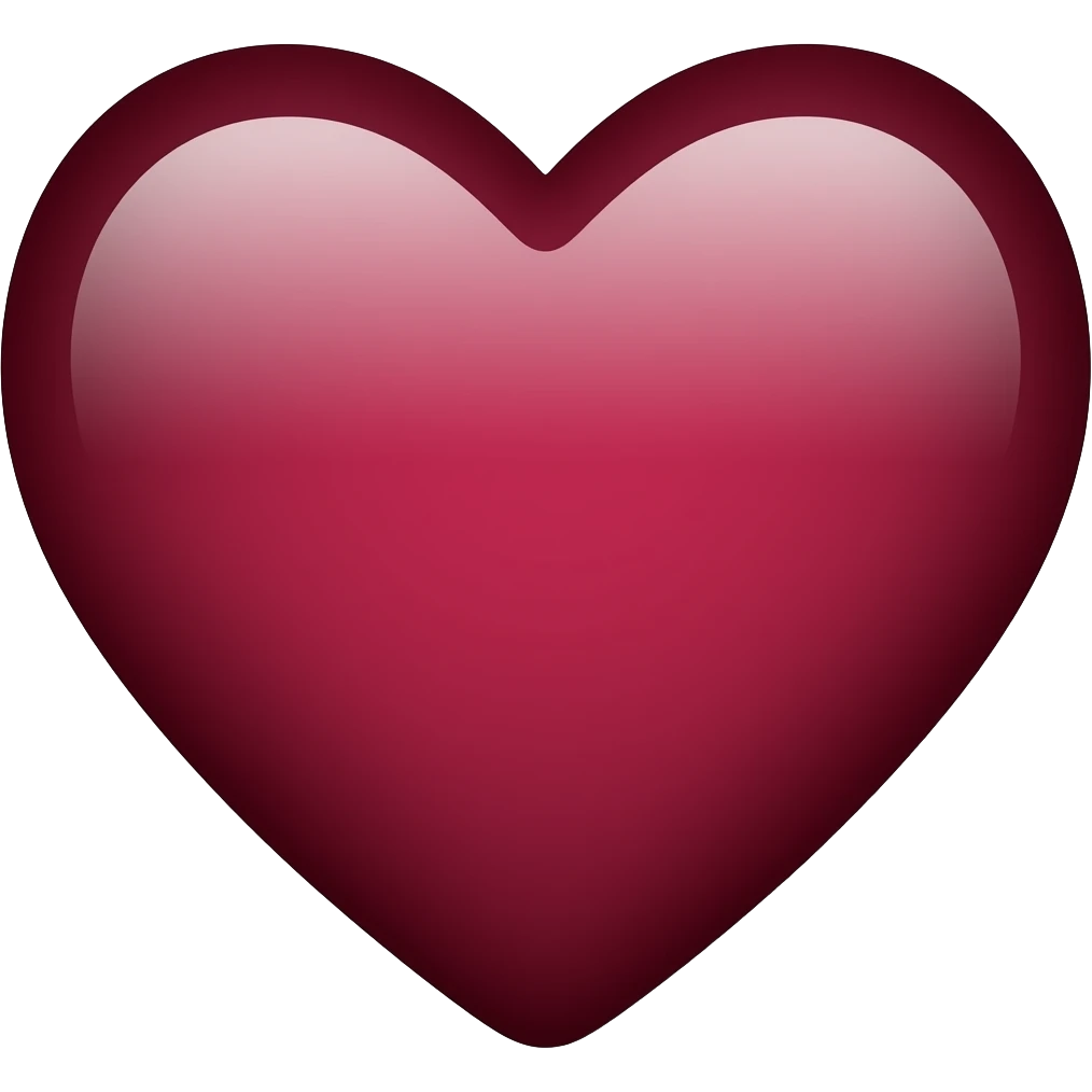 Corazón color vino emoji