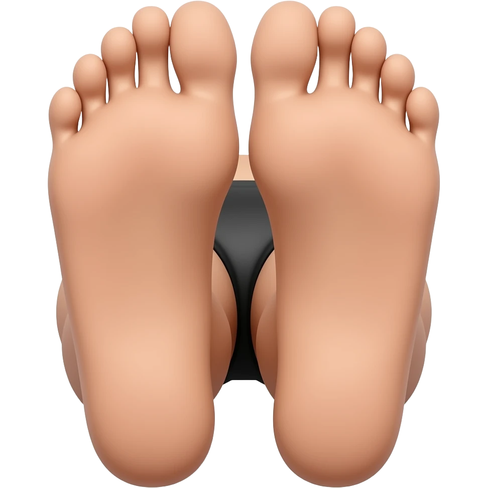 Yoga naked woman soles emoji