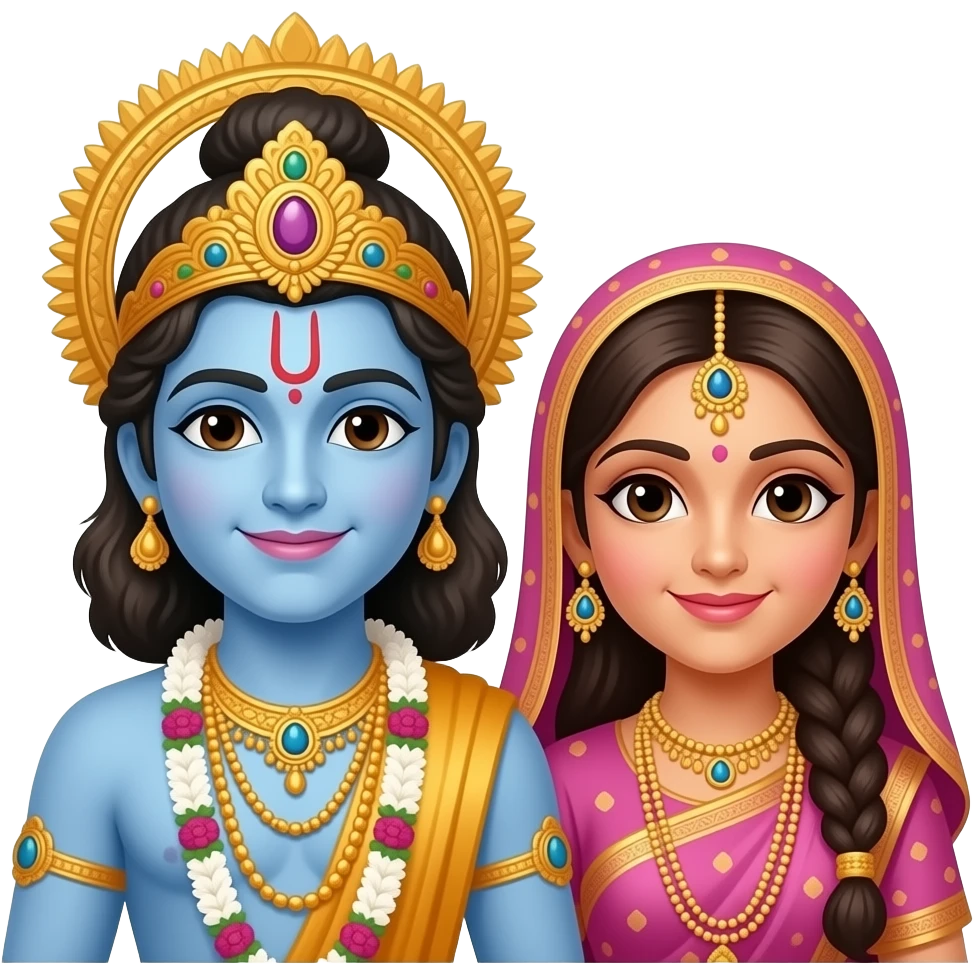 Krishna and radha emoji