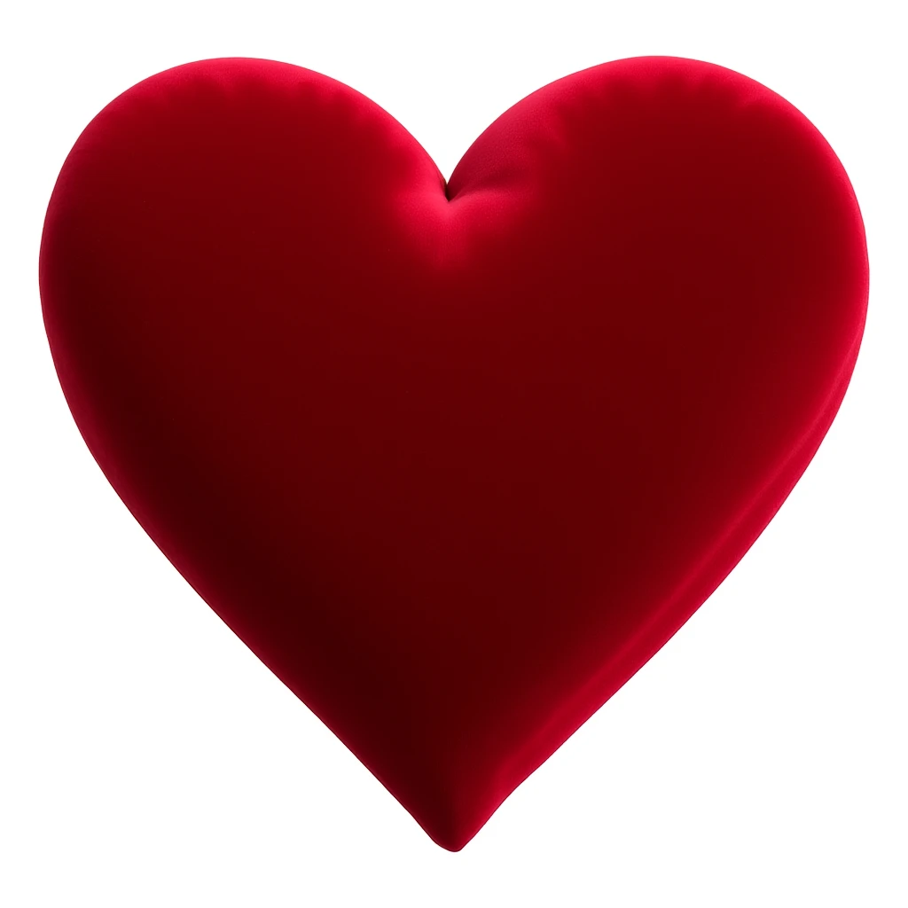 heart with a velvet texture emoji