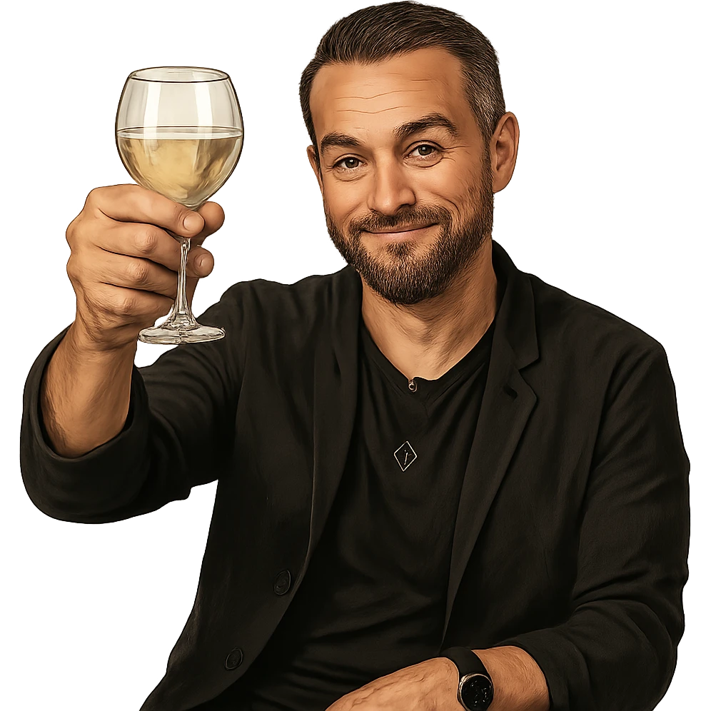 Герой на фотографии в позе и выражением лица из знаменитого мема с Ди Каприо из Великого Гэтсби, слегка рисованный, но при этом реалистичный объемный стиль, прозрачный фон emoji