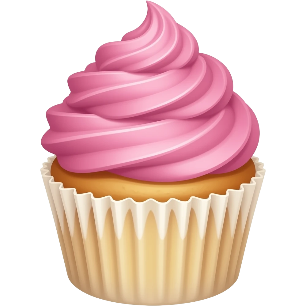 Cupcake with pink icing emoji