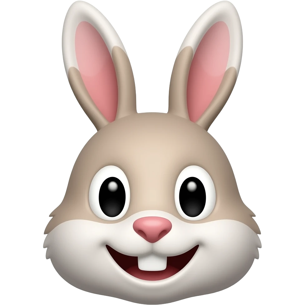 Rabbit smiling face emoji