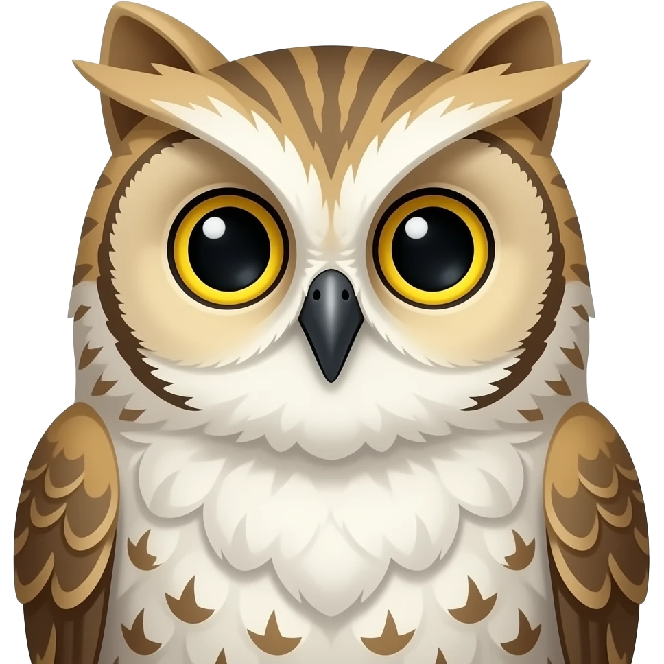 Make me and cat with an owl body remove the person next to it emoji