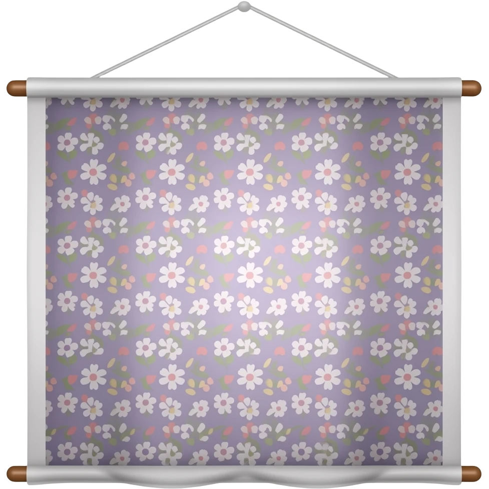 Block colour hanging filled with flowers hanging emoji