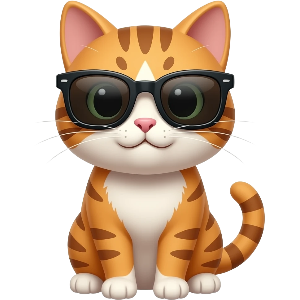 Cat wearing sunglasses emoji