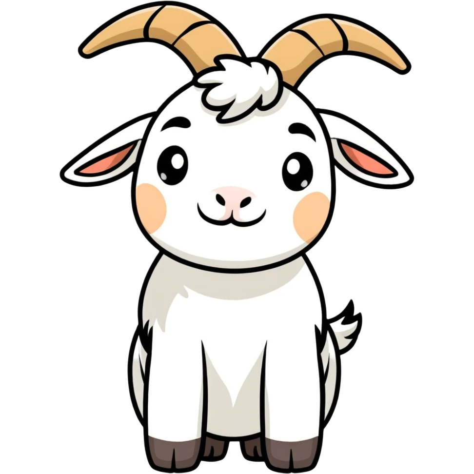 A sad goat emoji