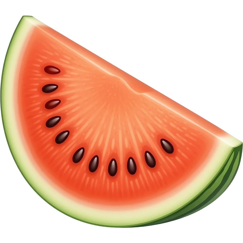 Make a seedless watermelon slice emoji