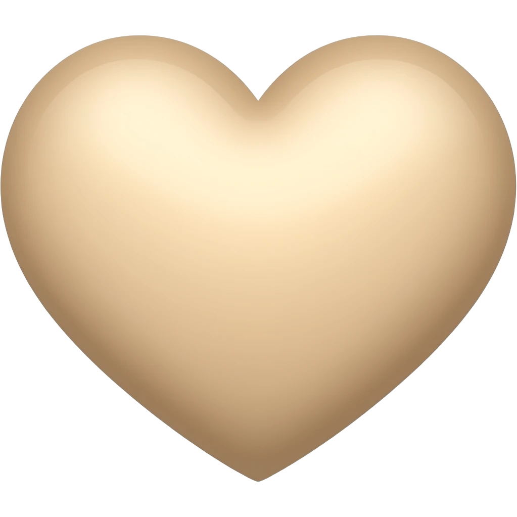 Corazón Beige Emoji emoji