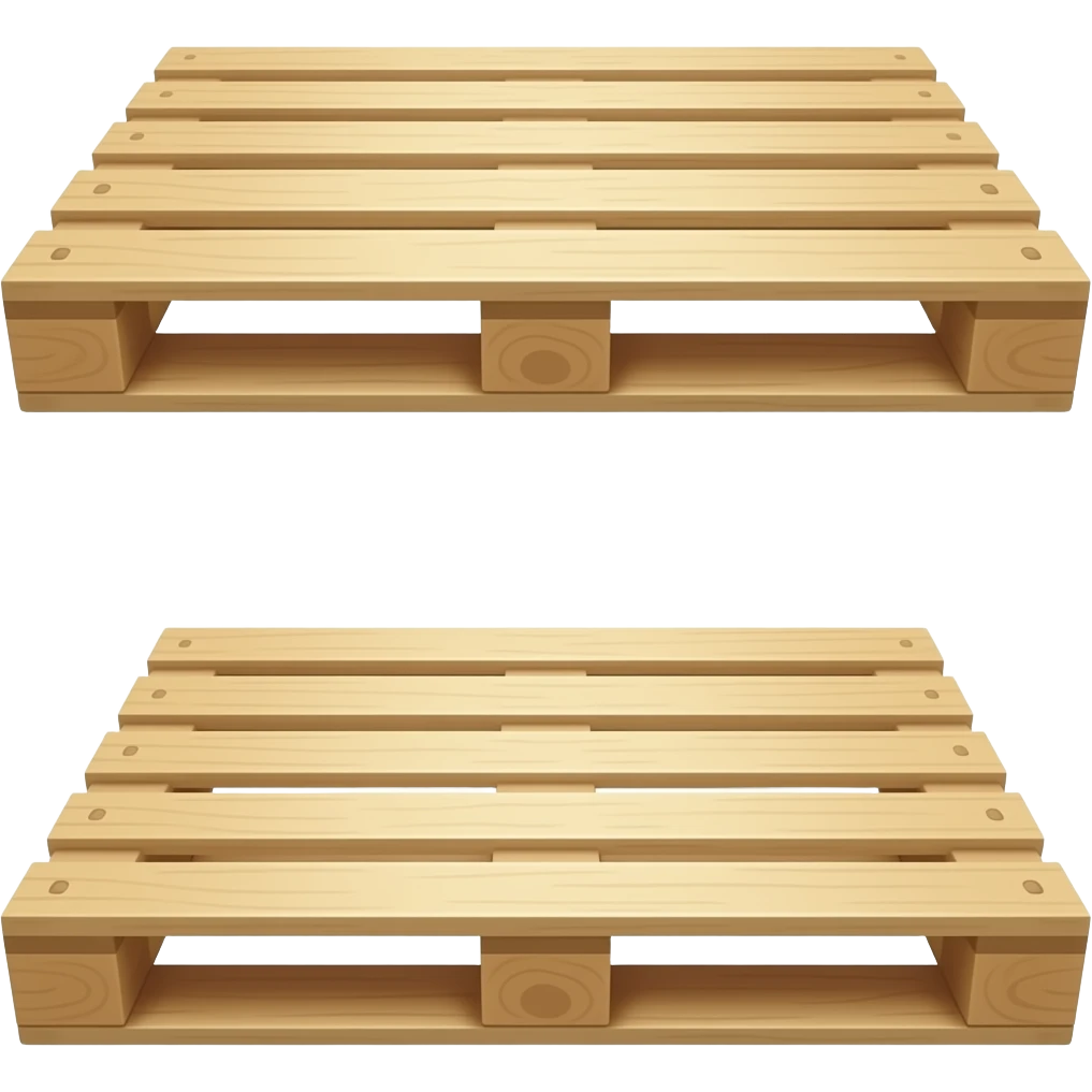 Поддон , палету, пустую с боку и верху emoji