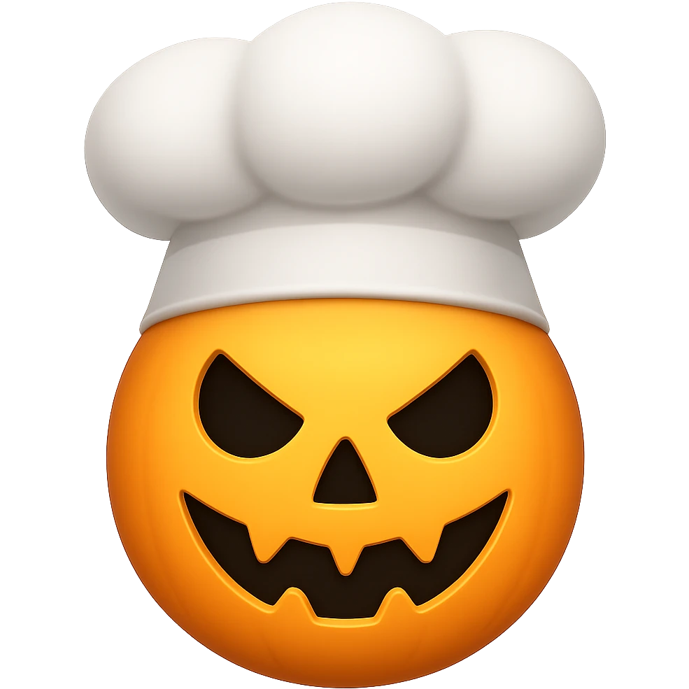 halloween emoji with chef hat, remove background emoji