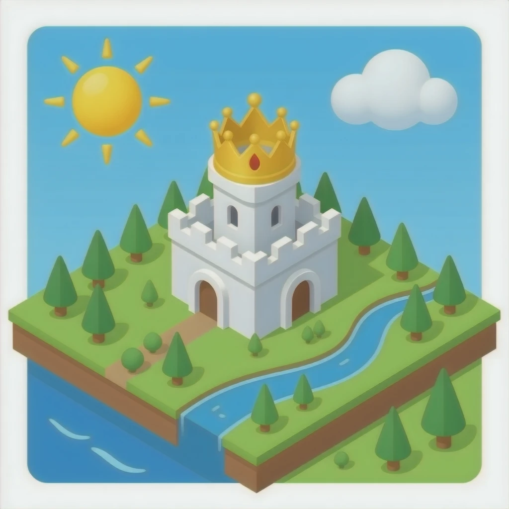 Kingdom from top down view emoji