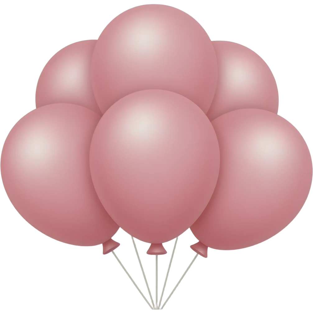 baby pink balloon set emoji