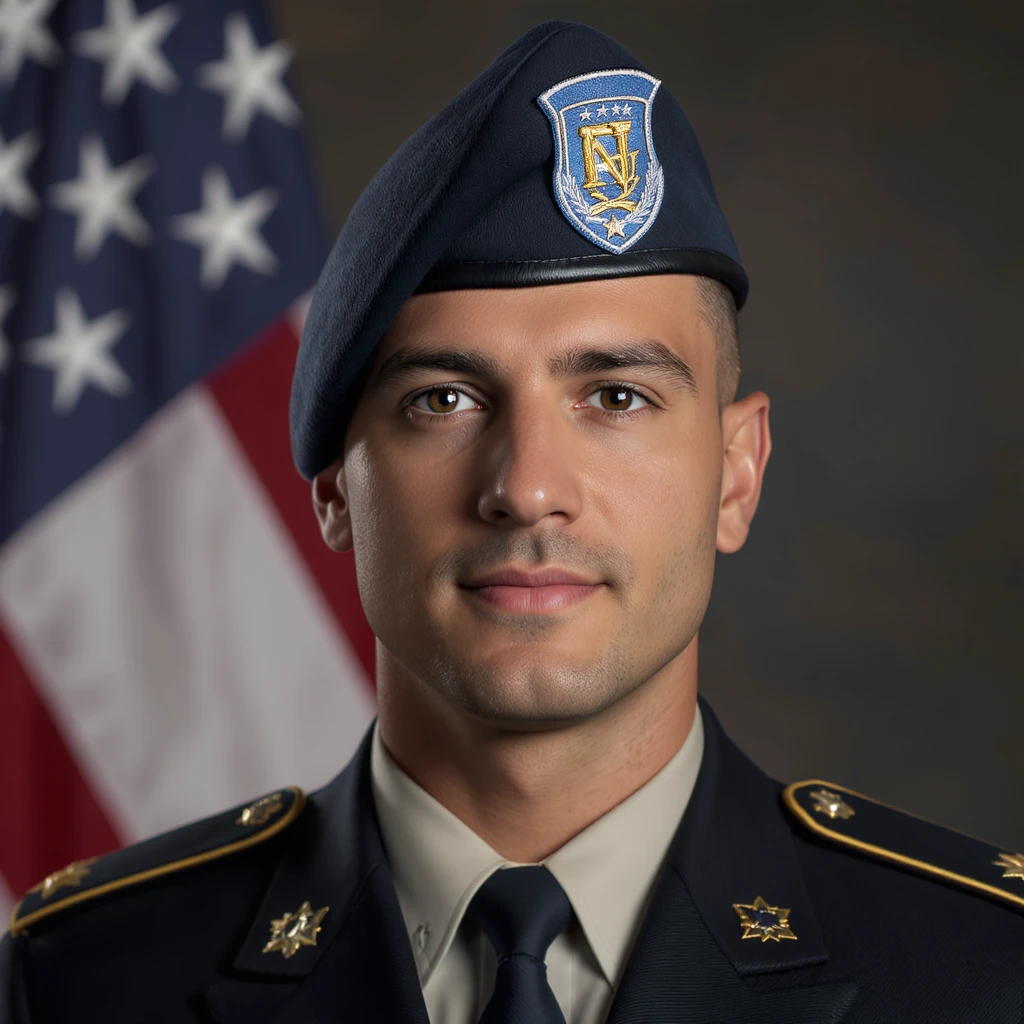 realistic military insignia for 2nd Lieutenant, blue shield with a single metallic gold bar at the center, no other symbols or decorations, photorealistic style emoji