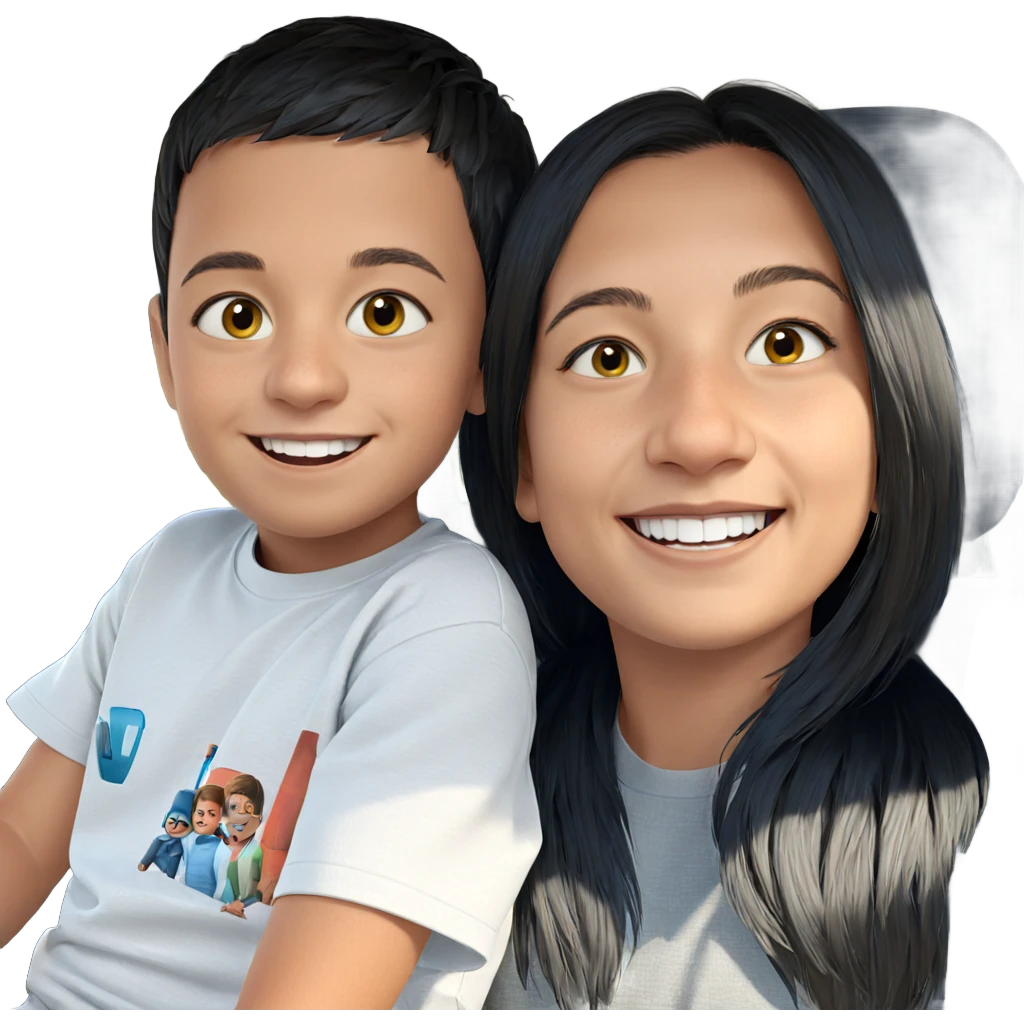 smiling boy by car emoji