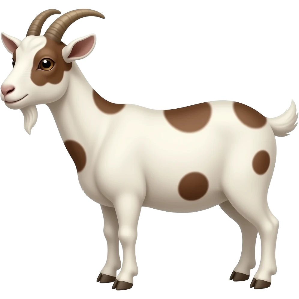 hazme una madre cabra con manchas marrones emoji