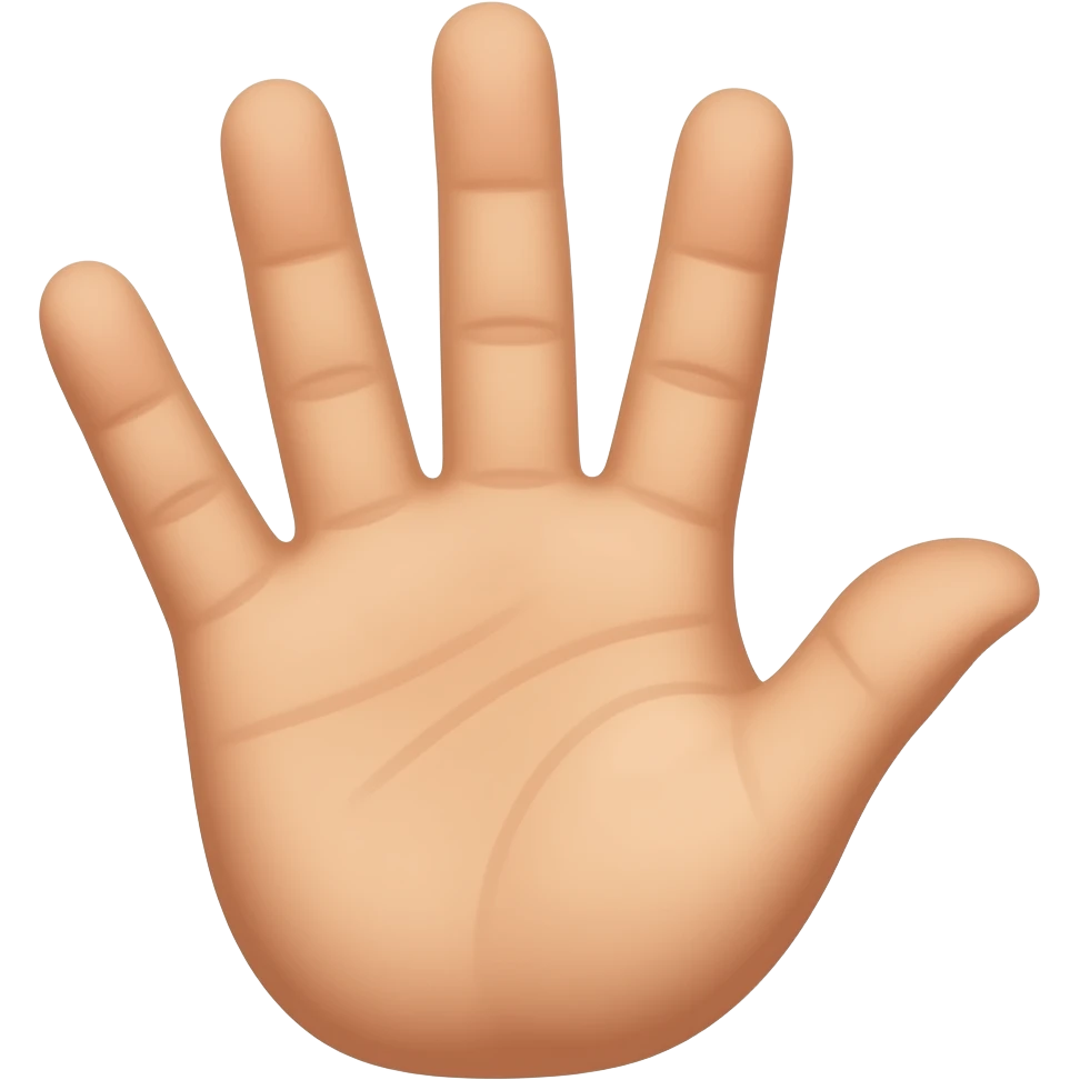 four fingers on one hand emoji