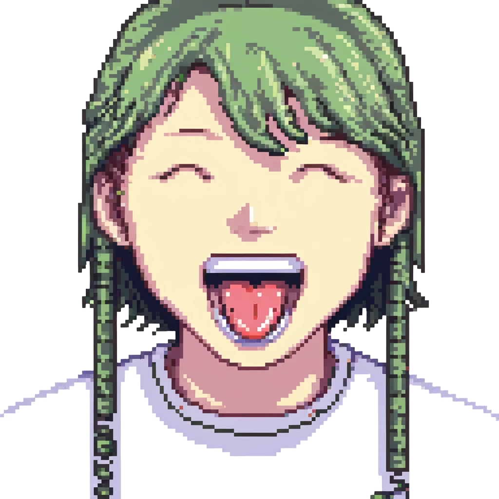 smiling with tongue sticking out
add the words  I’m talking bout innatt  emoji