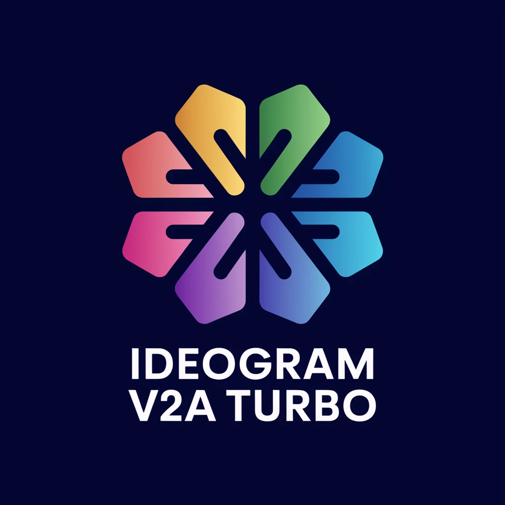 make a colorful logo of text "Ideogram V2a Turbo" emoji