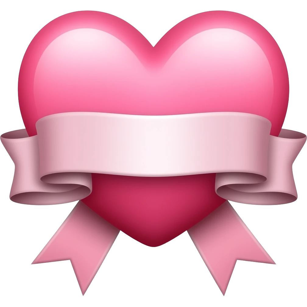 pink heart with a race ribbon bows emoji