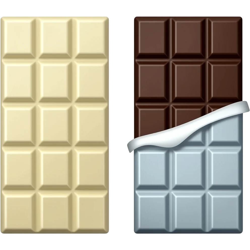 Emoji chocolat blanc et noir emoji