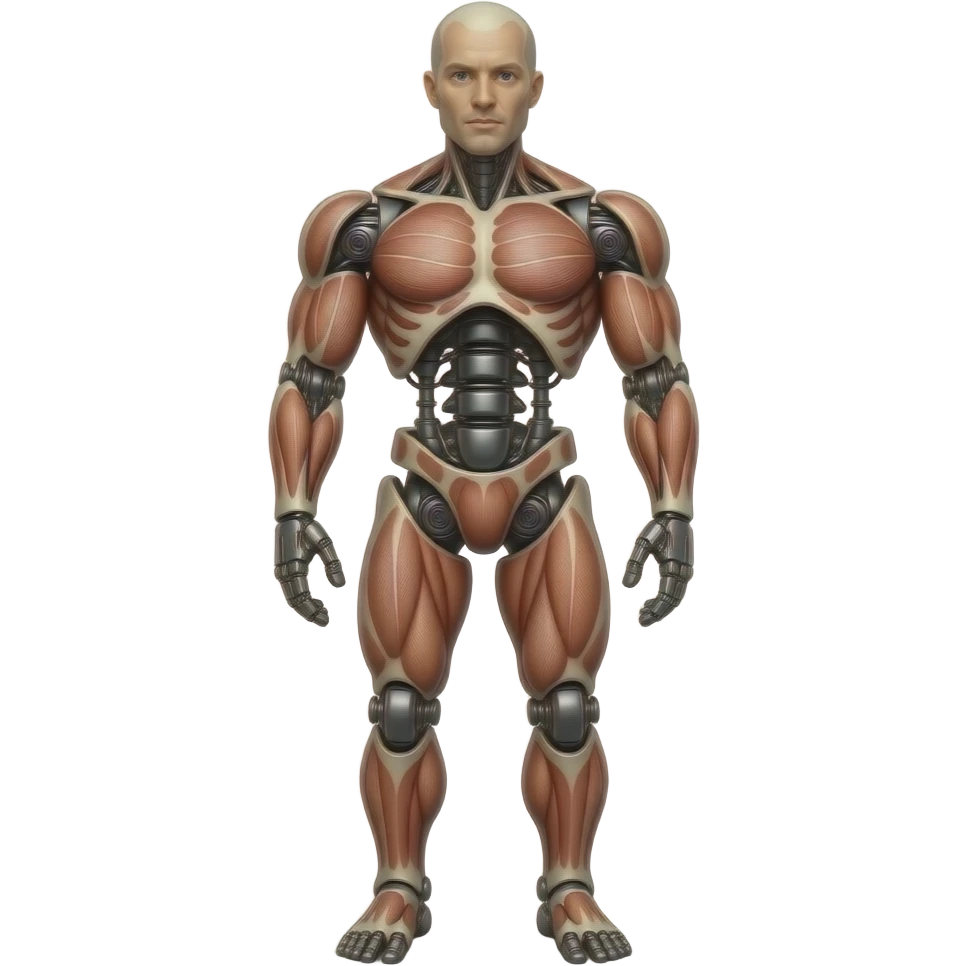 Tall robot made of human flesh emoji
