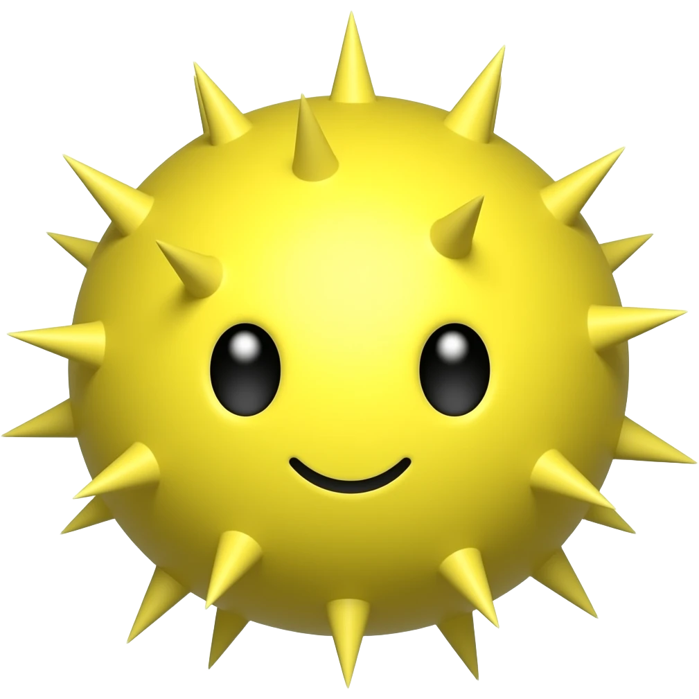 Kawaii espino amarillo emoji