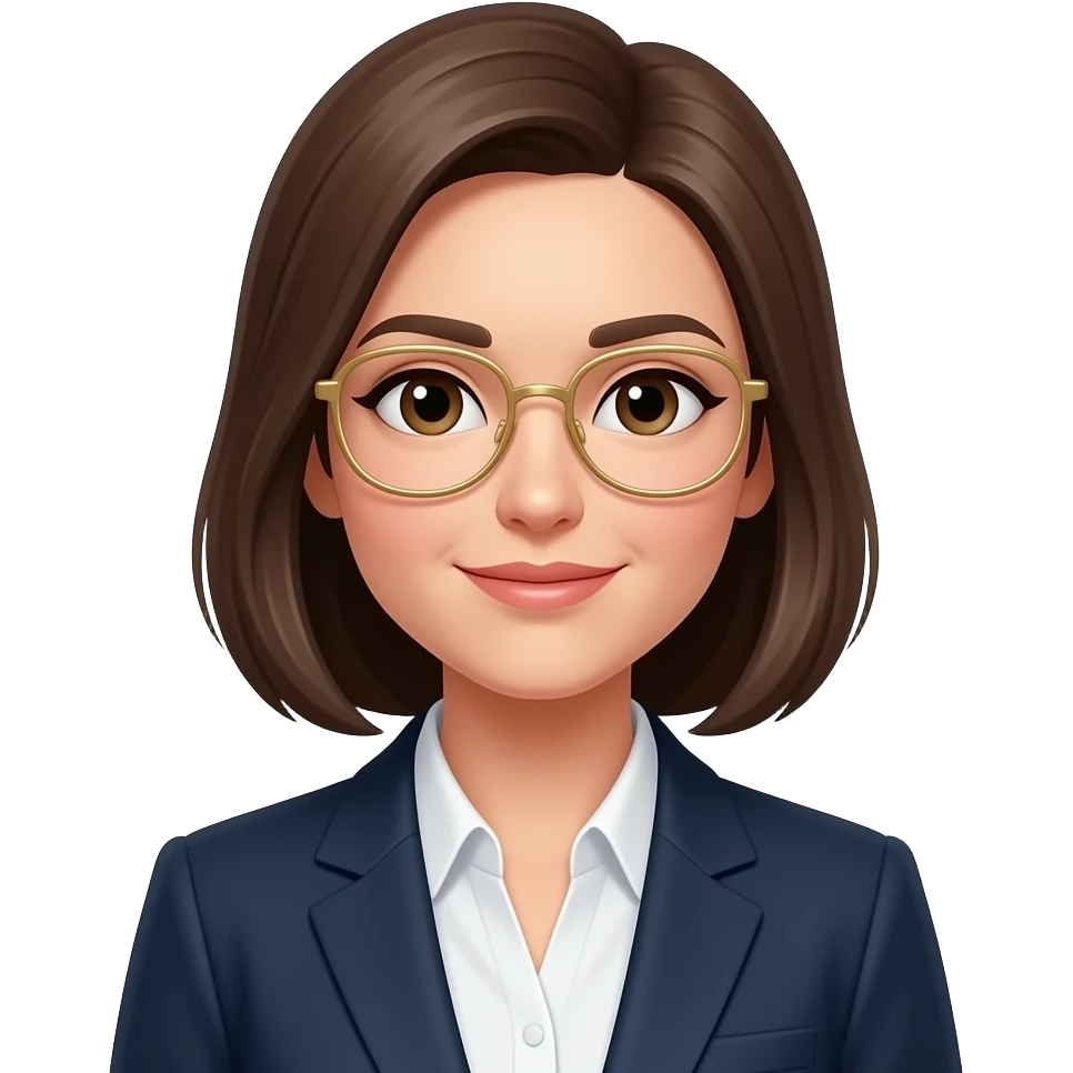 女秘书细金丝眼镜 emoji