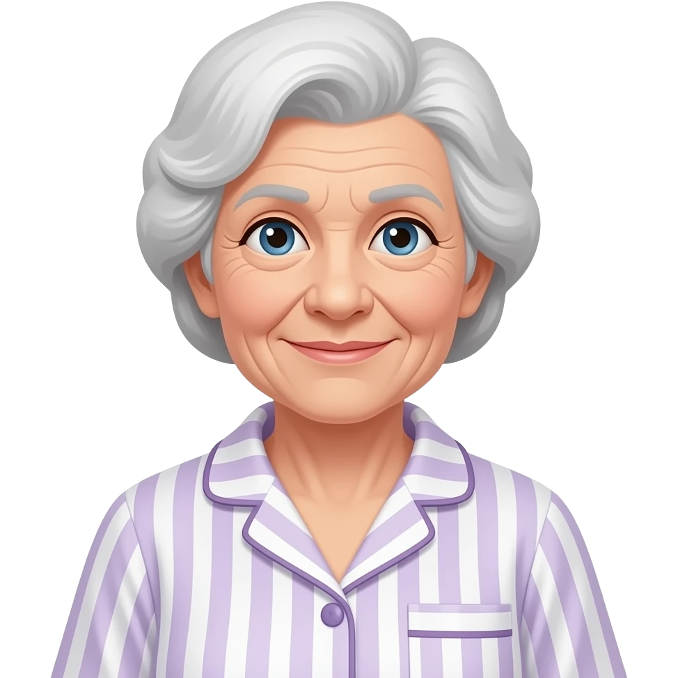 Old woman in a granny night  gown emoji