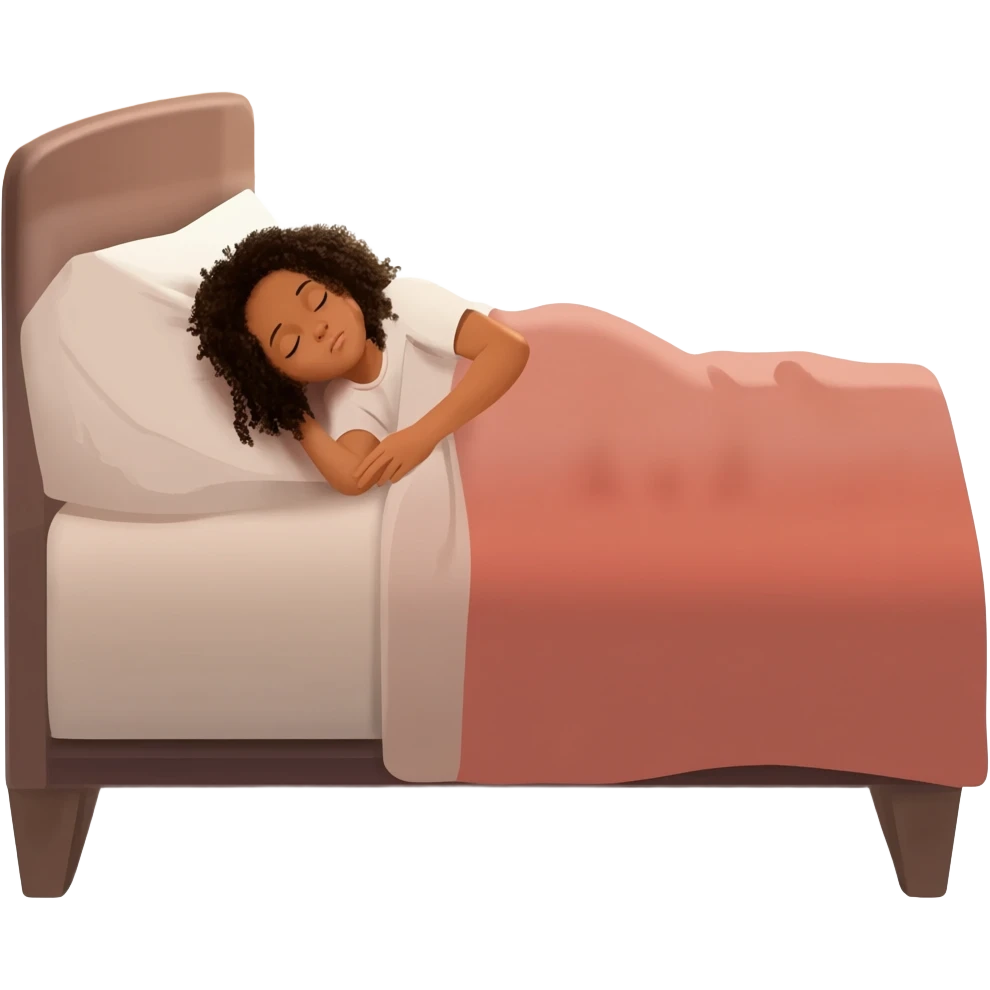 Gonemili Grace qui dort sur lit emoji